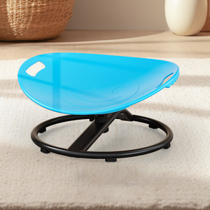 Chaise tournante sensorielle à base métallique pour enfants autistes et tout-petits - Chaise pivotante durable et écologique pour jeux d'intérieur et entraînement à la rotation assise - Product Image 4