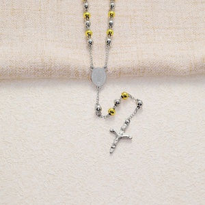 สร้อยคอจี้<span class=keywords><strong>พระ</strong></span>พุทธรูปสแตนเลส 6 มม. ดีไซน์ลูกปัดแบบครอส พร้อมโซ่ลูกปัดสแตนเลส รุ่น Advanced Sense - Product Image 3