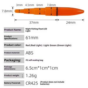 Flotador de Pesca Luminoso Transfronterizo con Punta Puntiaguda para Pesca en Roca y Mar, Accesorio de Flotador Abo, Venta al por Mayor en Stock - Product Image 2