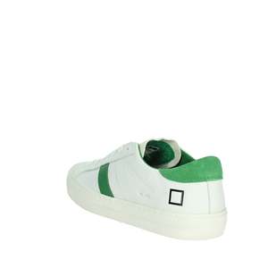 D.A.T.E. Zapatillas Donna W401-HL-VD-WG Blancas y Verdes de Lona, Calzado Moderno - Product Image 2
