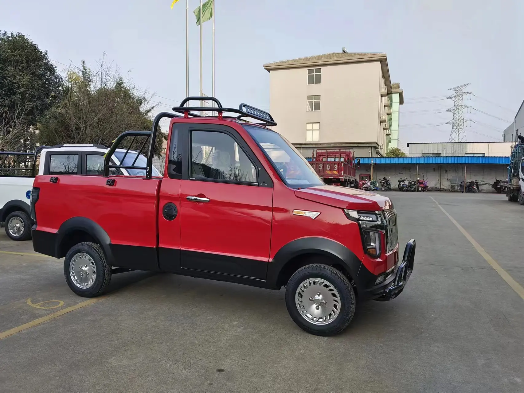 2024 yeni tasarlanmış elektrikli pikap güçlü 60v 3000w elektrikli Pick Up Mini kamyon elektrikli kargo araç çin'de yapılan