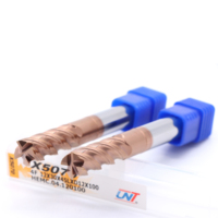 Fraise à rayon d'angle UNT HRC65 à 4 cannelures pour acier à haute dureté, outil de fraisage plat en carbure pour usinage CNC