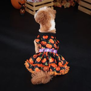 Costume de fête d'Halloween pour <span class=keywords><strong>chien</strong></span>, jupe double en dentelle de <span class=keywords><strong>citrouille</strong></span> princesse personnalisée pour animaux de compagnie - Product Image 4