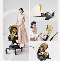 Playkids Poussette de voyage multifonctionnelle, conception de carrosserie en alliage d'aluminium, poussette légère pliable
