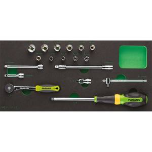 Fasano <b>Socket</b> Wrench Set 1/4 Inch 17 Piece Automotive Repair Tool Kit - Product Image 1