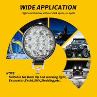 Phare de travail LED rond universel 12V 4 pouces 42W pour 4x4, tout-terrain, VTT, UTV, camion, tracteur, moto, feux de brouillard