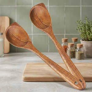 Cuchara de Cocina de Madera Natural, Acabado Lacado Seguro para Alimentos, Utensilio de Cocina Hecho a Mano, Suministro al por Mayor - Product Image 3