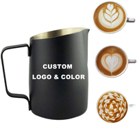 ÉCHANTILLON GRATUIT Guirlande d'art latté en acier inoxydable personnalisée Pichet à lait pour café moussant Pot à lait pour barista