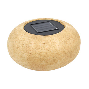 Lámpara de luz blanca cálida con forma de piedra LED <span class=keywords><strong>solar</strong></span> para camino de jardín de paisaje al aire libre o mesa de patio hecha de plástico duradero - Product Image 3