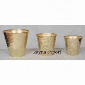 Maceta y maceta chapada en oro para uso interior y exterior a precio asequible con calidad superior - Product Image 1