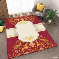 Tapis de prière islamique antidérapant en polyester, à rayures sculptées, pour minorités, vente directe usine