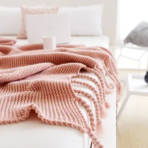İskandinav INS kaba yün örgü kanepe battaniyesi ev kalmak yatak kuyruk battaniye ofis şekerleme örme battaniye