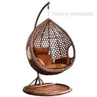 2022 new design fiberglass egg pod hanging chair swinging chair for living  room