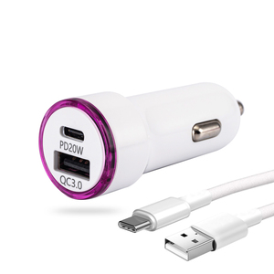Fivi — chargeur Usb pour voiture rapide quick charge 3.0 PD <span class=keywords><strong>20W</strong></span>, adaptateur allume-cigare pour téléphone <span class=keywords><strong>iPhone</strong></span> et Samsung - Product Image 6