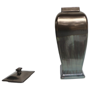 Vaso in ceramica con coperchio, elegante porta fiori per decorazioni per la casa, soggiorno, camera da letto, ufficio, tavolo - Product Image 2