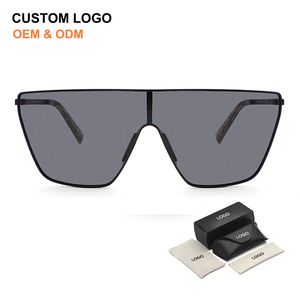Fashion Luxury Unique Women Metal <b>Sun</b> Glasses Oversized Square <b>Shades</b> Travel UV400 Protection Men Beach Sunglasses Custom Logo - Product Image 1