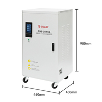 Régulateur de tension automatique AVR stabilisateur de type servo électrique TNS 20KVA 30KVA triphasé 380 415 440 volts