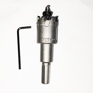 مثلث عرقوب الرمال انفجر الحفر من خلال نوع TCT التنغستن كربيد يميل حفرة المنشار مع مركز مثقاب الخشب لالفولاذ المقاوم للصدأ - Product Image 1