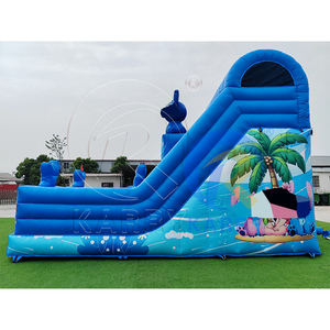 Tobogán Inflable Comercial de PVC de Alta Calidad, Compre Ahora, Los Mejores Castillos Hinchables Combinados con Tobogán Seco, Tobogán Inflable de Doble Línea en Venta - Product Image 5