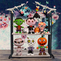 Boneka Hiasan Halloween Horor Kustom, Hantu Mumi Laba-laba Kelelawar Labu Monster Dinosaurus Mainan Boneka untuk Anak-anak Isi Kapas PP