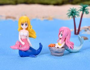 Magnifiques figurines de sirènes miniatures en résine peintes à la main pour filles d'été, mignonnes et adorables - Product Image 3