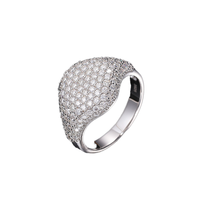 Bague en argent sterling 925 avec diamant Moissanite pour homme, style hip-hop glacé, bijou robuste et imposant