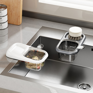 <span class=keywords><strong>Cesta</strong></span> de Drenaje de Plástico <span class=keywords><strong>para</strong></span> <span class=keywords><strong>Fregadero</strong></span> de Cocina, con Filtro de Malla Extraíble, Desagüe Desmontable con Ventosa, Filtro Antiobstrucción - Product Image 2
