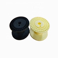 Bobine industrielle professionnelle en ABS de 200 mm, blanche/noire, diamètre du tube de 90 mm, bobine de stockage de câble en plastique à longue durée de vie pour fil de cuivre