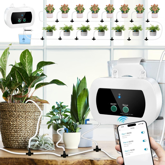 Smart WiFi Bluetooth Plastic Drip Irrigation System Eco-Friendly Water-Saving Programmable Timer