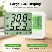 Transmitter Suhu dan Kelembapan Rumah Kaca 4-20mA Sensor Lingkungan dengan Layar LCD yang Dipasang di Dinding