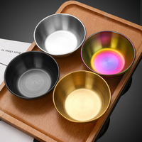 Petits ramequins ronds dorés en métal pour sauces, condiments et trempettes, vaisselle de cuisine