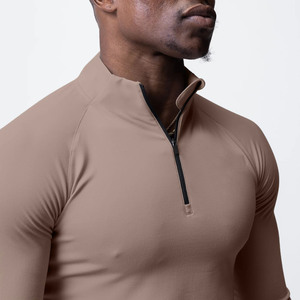 <span class=keywords><strong>Camiseta</strong></span> Deportiva <span class=keywords><strong>de</strong></span> Compresión para Hombre, <span class=keywords><strong>Manga</strong></span> <span class=keywords><strong>Larga</strong></span>, Cuello Redondo con Cierre <span class=keywords><strong>de</strong></span> Cremallera <span class=keywords><strong>de</strong></span> 1/4, Ajustada, para Gimnasio y Deportes - Product Image 4