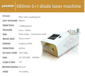 Máquina Láser de Diodo ABS 5 en 1 KEYSUN Nueva, 980nm, para Eliminación Vascular Corporal y Tratamiento de Hongos en las Uñas - Product Image 5