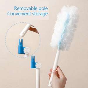 <span class=keywords><strong>Plumeau</strong></span> en microfibre moelleux tête de plume jetable manche télescopique <span class=keywords><strong>plumeau</strong></span> pour le nettoyage domestique - Product Image 2