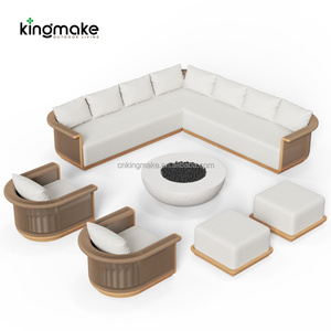 Ensemble <span class=keywords><strong>de</strong></span> meubles d'extérieur en teck <span class=keywords><strong>de</strong></span> luxe moderne pour patio, cour, balcon, hôtel, <span class=keywords><strong>canapé</strong></span> imperméable, <span class=keywords><strong>canapé</strong></span> modulaire <span class=keywords><strong>de</strong></span> <span class=keywords><strong>jardin</strong></span> - Product Image 2