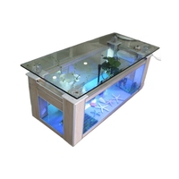 Aquarium rectangulaire en verre de luxe de haute qualité, design ultra silencieux, taille et couleur personnalisables, table de salon