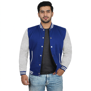Custom Manufacturer Chenille Embroidery Patches <b>Men</b> College Leather Wool Custom Baseball Bomber Letterman Varsity Jacket - Product Image 1