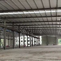 Bâtiment d'atelier en structure légère d'acier, hangar industriel à grande portée et haute résistance pour projet d'usine de transformation des métaux