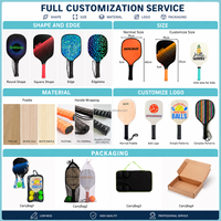 Raquette de pickleball en bois, durable, pour l'entraînement, adaptée aux jeux de pickleball en intérieur et en extérieur