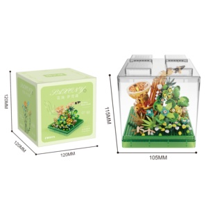 PinZhiXing Fleur Et Instruments De Musique Piano guitare <span class=keywords><strong>jazz</strong></span> sax Blocs De Construction Ensembles Cadeaux De Noël Articles - Product Image 4
