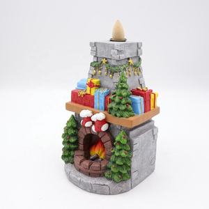 Chimenea navideña <span class=keywords><strong>de</strong></span> resina personalizada, <span class=keywords><strong>reflujo</strong></span>, humo, cascada, <span class=keywords><strong>quemador</strong></span> <span class=keywords><strong>de</strong></span> cono <span class=keywords><strong>de</strong></span> <span class=keywords><strong>incienso</strong></span> para meditación, yoga, amante, decoración <span class=keywords><strong>de</strong></span> habitación - Product Image 2