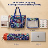 Sac de Mahjong américain avec support, sac de transport, tapis de jeu, mini-housse de protection pour le déjeuner, les voyages, les clubs, les ligues