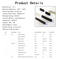 Header PCB OEM Female SMT DIP Double Dual Row 2x5 2x7 2x10 2x20 pin 10P 20P 40P Custom High 2.54mm Konektor Pin Header Female