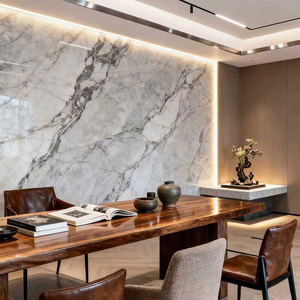 Panneaux muraux décoratifs <span class=keywords><strong>de</strong></span> luxe, design moderne, PVC 3 mm, grain <span class=keywords><strong>de</strong></span> pierre, marbre, facile à nettoyer, imperméable, ignifuge, extérieur d'hôtel, salle <span class=keywords><strong>de</strong></span> bain - Product Image 6