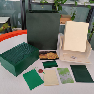 Boîte à montre verte de luxe, ensemble complet avec sac, <span class=keywords><strong>livret</strong></span>, cartes, emballage de rangement de montre haut de gamme - Product Image 4