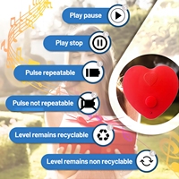 Module de haut-parleur en forme de cœur téléchargeable et réenregistrable Boîte de son audio vocal pour cadeau en peluche Enregistrement sonore