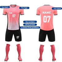 Maillot de football personnalisé Kits de football de haute qualité pour hommes Drop Ship maillot de football maillot de football porte des vêtements de football roses