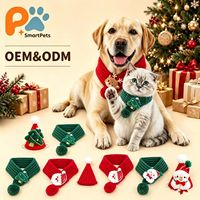 Écharpe en laine tricotée pour animaux de compagnie, style chinois quatre saisons, accessoires de fêtes pour chats et chiens avec motif sapin de Noël