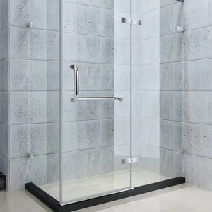 Manija de acero inoxidable 304, puerta de vidrio para baño, acabado arena media brillante, suministro directo del fabricante para cuartos de ducha - Product Image 4