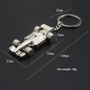 F1 Racing Car Metal Keychain UV Printed <strong>Formula</strong> <strong>1</strong> Model Business Promotional <strong>Gift</strong> for Exhibition Advertising - Product Image 2